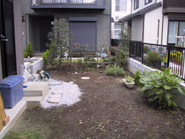 広いスペースを有効に使えるお庭ができました
